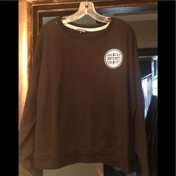 BebeWomen’s Black Pullover Sweatshirt w/ Logo runs small - Picture 6 of 6